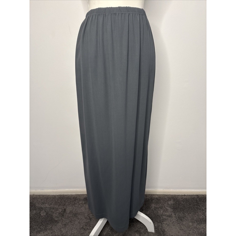 Vtg Hino & Malee Sz Medium Maxi Skirt Lagenlook Elastic Waist Avante-Garde Asian